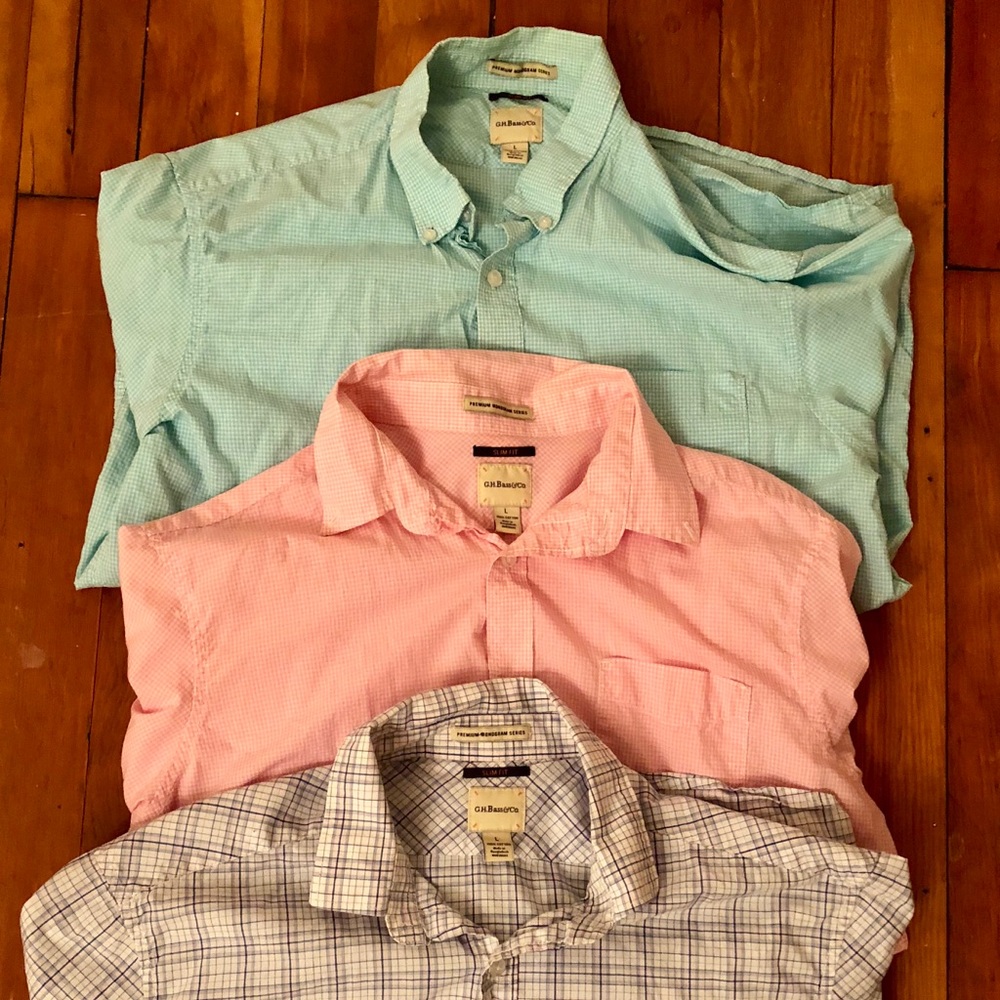 3 Men’s Dress Shirts, Large